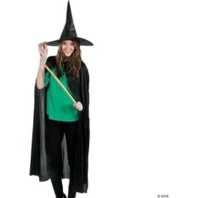 Resim Cadı Pelerin ve Şapkası 120 Cm. 