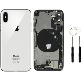 Resim instatech Iphone Xs Max Uyumlu Dolu Kasa + Montaj Seti Hediye - Silver 