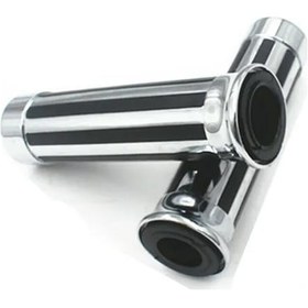 Resim Dashanshop 2 Adet Krom 7/8'' 22mm Suzuki Honda Yamaha Kawasaki Harley Motosiklet Tutacak Gripleri 