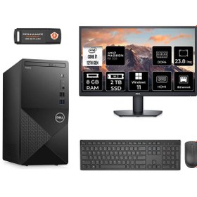 Resim Dell VOSTRO 3910 AEM3910S254 i7 12700 8GB RAM 2TB SSD RX550 4GB 23.8" W11P MASAÜSTÜ BİLGİSAYAR 
