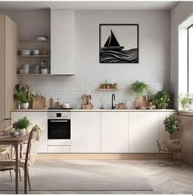 Resim Dekoratif Metal Sanatı Yelken Sail Metal Duvar Tablosu Doğal 