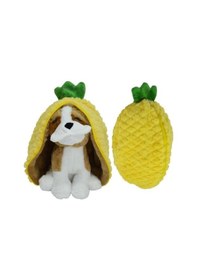 Resim Sevimli Köpek Ananas Peluş Uyku Arkadaşı 27 Cm Sarı 