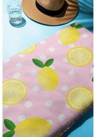 Resim Dijital Baskı Plaj Deniz Havlusu Limon Desenli Peştamal Hvl0163 Renkli 