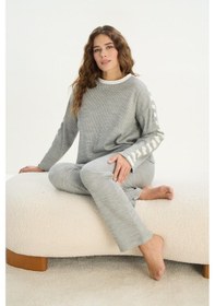 Resim Sevim Kadın Uzun Kol Gri Mlelanj Acrylic Pijama Takım C9t0n1o61 001 