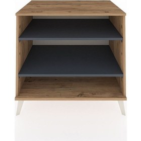 Resim Kronos Şifonyer 2 Raflı 88x59x80 Çam-antrasit Atlas Çam 