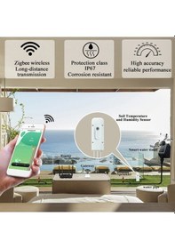 Resim Pazly Toplak Nem Ve Sıcaklık Sensörü - Zigbee Kablosuz, App Kontrolü, 304 Paslanmaz Çelik, Ip67, Mahsul Bakımı İçin Mükemmel Yardımcı 
