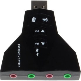 Resim Ulu Bilgisayar 7.1 7 Kanal Mikrofon Destekli Çift Girişli Çevirici Harici USB Ses Kartı 