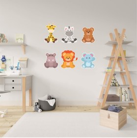 Resim Lizpo Decor Animals Çocuk Odası Duvar Seti Model 8 