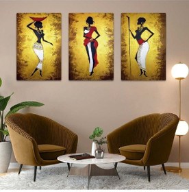 Resim Mısır Medeniyeti 3'lü Mdf Tablo Set 