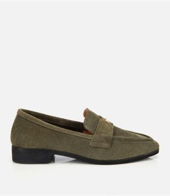 Resim Hotiç Kadın Süet Deri Haki Yumuşak Dokulu Klasik Loafer 01ayh312410a840 Yeşil 