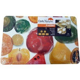 Resim Dekoratif Amerikan Servis Altlığı 4'Lü - Mantar - Meyve 