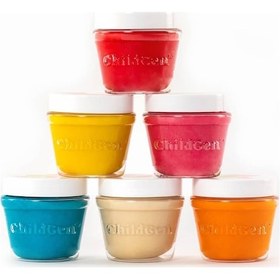 Resim Childgen Doğal Oyun Hamuru 6 X 125 Gr Set Kırmızı - Sarı - Pembe 