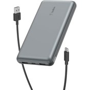 Resim Belkin USB C Taşınabilir Şarj Cihazı 20000mAh, 20K Powerbank, USB Type C Giriş Çıkış Portu ve 2 USB A Portu, USB C - A Arası Kablo Dahil iPhone, Galaxy, Pixel, iPad, AirPods vb için – Uzay Grisi 