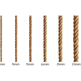 Resim NevAvm Nev Hasır Ip 10mm 3 Metre (jüt Halat Kendir Doğal Ip) 10 Milim Kalınlık 3 Metre Uzunluk 