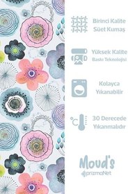 Resim Su Çiçeği Desenli Süet Dertsiz Masa Örtüsü 