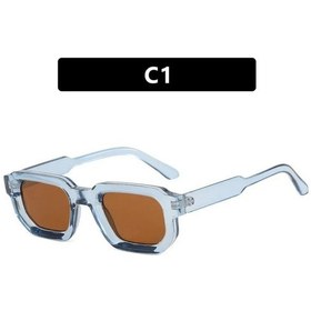 Resim Jokmae Vintage Dikdörtgen Çerçeve Güneş Gözlüğü Erkek Moda Retro 