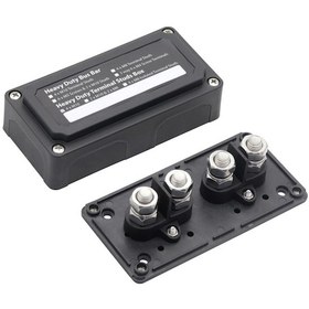 Resim Max Dc 48v 200a Ağır Hizmet Modülü Tasarım Bara 4 M10 Terminal Saplamalar Kutu Bara Araba / Rv / Tekne İçin 