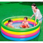 Resim 62002 Pompasıyla, Bestway 51117, 4 Boğum, Şişme Aile ve Çocuk Havuzu -157x46cm 