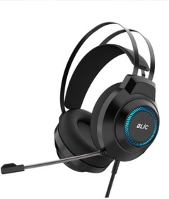 Resim Blic BGH1 Siyah Usb Rainbow Led Aydınlatmalı Gaming Mikrofonlu Kulaklık 