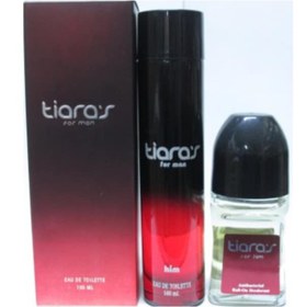 Resim Tiaras For Men Him Erkek Parfüm Uzun Şişe EDT 100 ML + Roll-On Deodorant 50 ML 