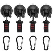 Resim Youmex Kamp Çadırı Süngerli Bağlayıcı Seti - 4 Sünger + 4 Dağcı Kanca, Araç Ve Çadır İlişkilendirme, Plastik, Siyah 