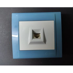 Resim Makel Defne Telefon Prizi Pastel Mavi Çerçeveli 