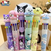 Resim Sanrio 10 Renkli Geri Çekilebilir Tükenmez Kalem, Ergonomik Tutuş, Hızlı Kuruyan Mürekkep, Sevimli for hello kitty ve Güneybatı Tasarımı, Orta Nokta, Plastik Malzeme, Ofis, Yazma, Öğrenme, Cadılar Bayramı/Noel Hediyesi için 