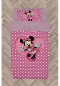 Resim Mekta Home Bebek Ve Çocuk Odası Büyük Kalpli Minnie Mause Desenli Nevresim Takımı 