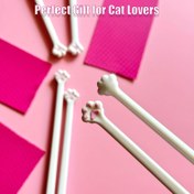 Resim Kedi Pati Çubukları, Meowgic Chopsticks, Sevimli & Benzersiz Baskılı Kaymaz Yeniden Kullanılabilir Çubuklar 