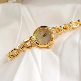 Resim 2xudc Altın Saat Kişiselleştirilmiş Moda Kadın Saat Pırlanta Bilezik Saat Su Geçirmez Kuvars Saat (Yurt Dışından) 