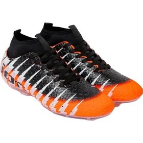 Resim Çoraplı Bilekli Boğazlı Krampon Futbol Ayakkabısı Oranj - Siyah-oranj - Siyah Turuncu - Siyah 