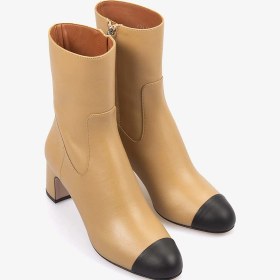 Resim Mocassini Hakiki Deri Kadın Bot M103 Siyah Napa 