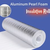 Resim 10.0 metre x 50.01 cm ölçülerinde Alüminyum Film İzolasyon Çantası Malzemesi, Alüminyum Film İnci Pamuk İzolasyon Malzemesi ile birlikte, çeşitli iç ve dış mekan uygulamaları için uygundur. 