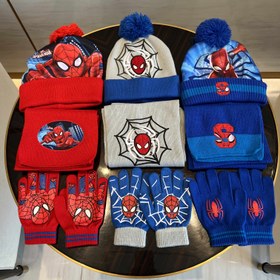 Resim Marvel Spider-Man Örme Şapka Seti - Şapka + Atkı + Eldiven, Kışlık Şapka, Süper Kahraman Teması, Yumuşak ve Rahat, Sıcak, Pom-Pom Tasarımı, Unisex, Günlük Gezinti, Parti, Doğum Günü Hediyesi, 3 Adet 
