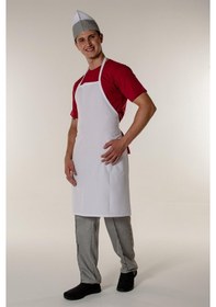 Resim Beyaz Aşçı Ve Mutfak Askılı Önlük-Beyaz 