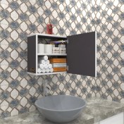 Resim Kenzlife banyo ecza dolabı susanin gri 39*39*20 mutfak komodin (m) kapaklı arkalıksız 