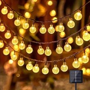Resim 20/100LED Güneş Enerjili Dış Mekan Işıkları, Bahçe için Güneş Enerjili Işıklar, Karavan için Güneş Enerjili Işıklar, 8 Aydınlatma Modlu Patio Dekorasyonu ile Bahçe Avlu Veranda Düğün Partisi İçin RV Dış Aydınlatması 