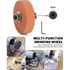 Resim Depolife 5mm Motor Mili Için Bileme Taşı ve Kaplin Motoru Bileme Makinesine Dönüştürme Seti Bıçak Satır 