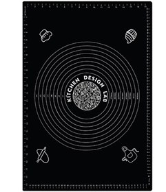 Resim Kitchen Design Lab 45x65 CM Silikon Hamur Açma Matı Ve 9 Bıçaklı Mantımatik 2'li Set Siyah 