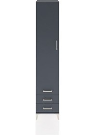 Resim Hyperion Dolap 5 Raflı 3 Çekmeceli Tek Kapaklı 44x44x221 Antr... Antrasit 