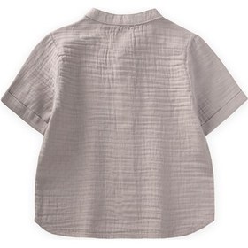 Resim Cigit Müslin Gömlek 2-10 Yaş Gri Gri 