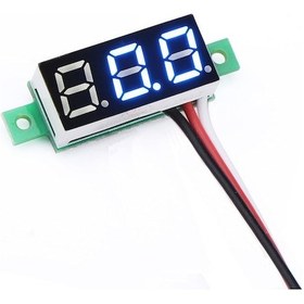 Resim Voltmetre 0.28' 0-100v Mavi 3 Telli Dijital Led Gösterge 
