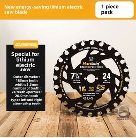 Resim Springsun Ahşap Kesim İçin 7.25 İnç 185mm Li-ıon Gergin Testere Bıçağı - 24 Diş, Hafif, İnce, Saçma Ve Saçma Kesim, Dayanıklı Malzeme 