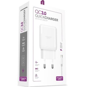 Resim Powerway QCL30 18W QC 3.0 Lightning Hızlı Şarj Cihazı Seti 