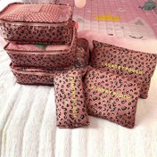 Resim 6 Parça Leopar Desenli Seyahat Paketleme Küpleri - Fermuarlı Çok Amaçlı Valiz Organizatörleri, Dayanıklı Oxford Kumaş, Elde Yıkanabilir, Çoğu Bavul İçin Uygun (Pembe, Mavi, Mor, Lacivert), Şık Depolama Küpleri, Uzun Ömürlü Malzeme 