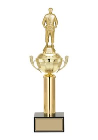 Resim Odak Kupa - Figürlü Kupalar - Judo / Karate Figürlü Kupalar Fg-048 B - 42 Cm Altın - Beyaz 