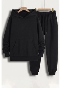 Resim Unisex 1898 Brooklyn Baskılı Eşofman Takımı Siyah 