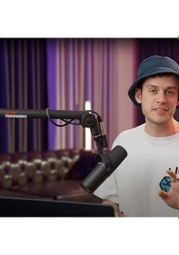 Resim Gator Frameworks 07 0004 Professional Broadcast Boom Mic Stand W/ Led Light Led Işıklı Yayıncı Mikrofon Kolu 