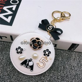 Resim Silver1 Gıoıo Yeni Ipek Eşarp Anahtarlık Kişiselleştirilmiş Inci Papyon Çanta Çekicilik Dokuma Anahtarlık (Yurt Dışından) 