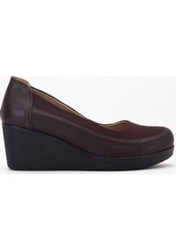 Resim Ayakdaş 353 Kadın Dolgu Topuk Klasik Ayakkabı Kahverengi 